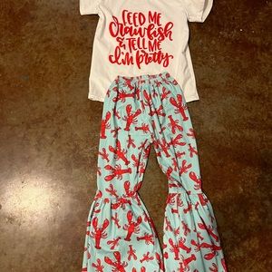 Girls 6-7x matching set.